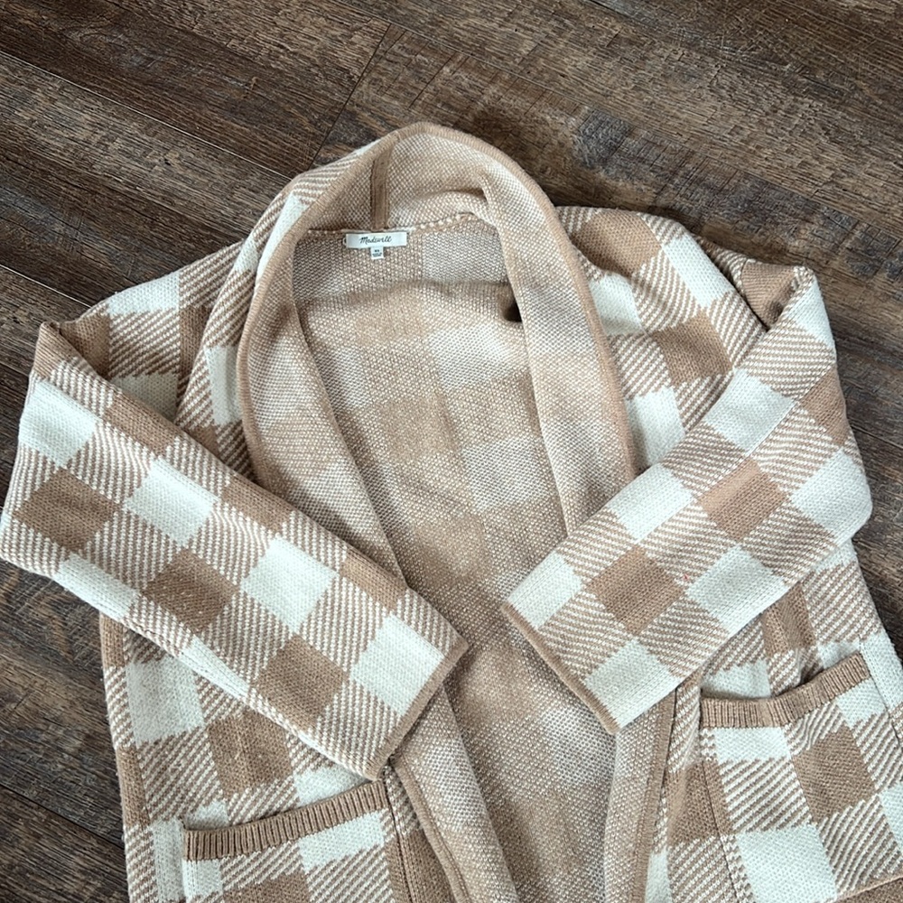 Madewell Minetta Sweater Coat in Buffalo Check - Picture 3 of 9